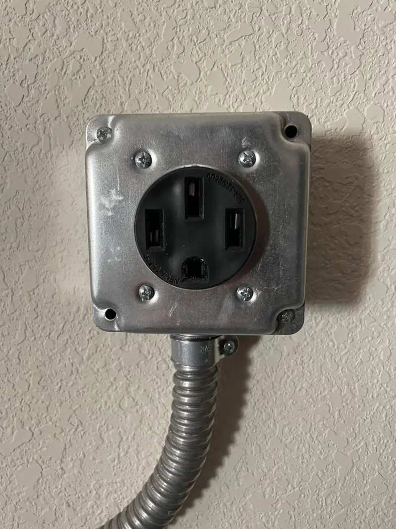 NEMA 14-50 outlet installed for Smart Home Electrical in Lakeshore